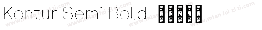 Kontur Semi Bold字体转换